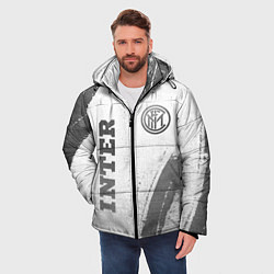 Куртка зимняя мужская Inter - white gradient вертикально, цвет: 3D-черный — фото 2