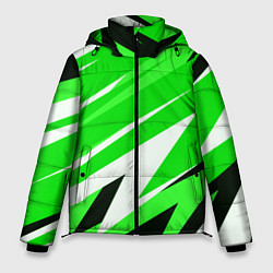 Мужская зимняя куртка Geometry stripes green