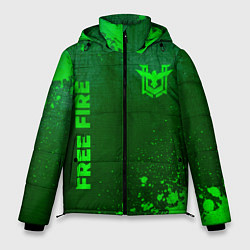 Куртка зимняя мужская Free Fire - green gradient вертикально, цвет: 3D-черный