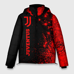 Куртка зимняя мужская Juventus - red gradient по-вертикали, цвет: 3D-черный