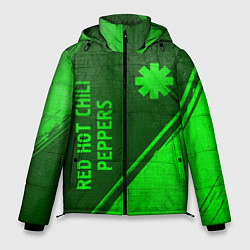 Куртка зимняя мужская Red Hot Chili Peppers - green gradient вертикально, цвет: 3D-черный