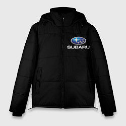 Куртка зимняя мужская Subaru logo auto, цвет: 3D-черный