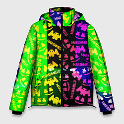 Куртка зимняя мужская Marshmello pattern neon steel, цвет: 3D-светло-серый