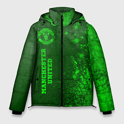 Куртка зимняя мужская Manchester United - green gradient по-вертикали, цвет: 3D-черный