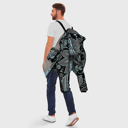 Мужская зимняя куртка Узор / 3D-Светло-серый – фото 5