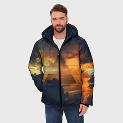 Куртка зимняя мужская 30 seconds to mars, цвет: 3D-светло-серый — фото 2