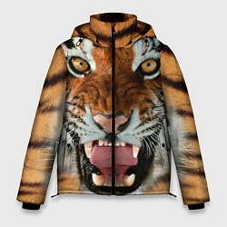 Куртка зимняя мужская Взгляд тигра, цвет: 3D-красный