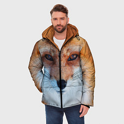 Куртка зимняя мужская Взгляд лисы, цвет: 3D-красный — фото 2