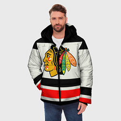 Куртка зимняя мужская Chicago Blackhawks, цвет: 3D-красный — фото 2