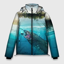 Куртка зимняя мужская Рыбалка на спиннинг, цвет: 3D-черный