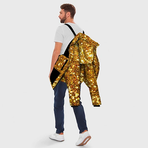 Мужская зимняя куртка Золотое мерцание / 3D-Черный – фото 5
