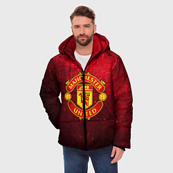 Куртка зимняя мужская Манчестер Юнайтед, цвет: 3D-черный — фото 2