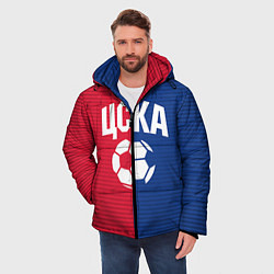Куртка зимняя мужская ЦСКА, цвет: 3D-красный — фото 2