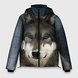 Куртка зимняя мужская Зимний волк, цвет: 3D-черный