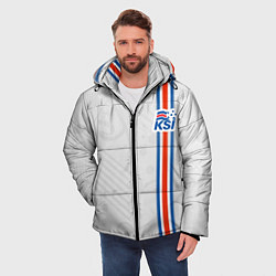 Куртка зимняя мужская Сборная Исландии по футболу, цвет: 3D-красный — фото 2