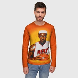 Лонгслив мужской LeBron James: Heat, цвет: 3D-принт — фото 2