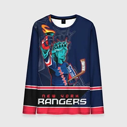 Лонгслив мужской New York Rangers, цвет: 3D-принт