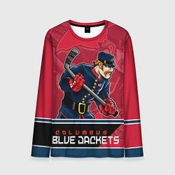 Лонгслив мужской Columbus Blue Jackets, цвет: 3D-принт