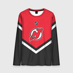Лонгслив мужской NHL: New Jersey Devils, цвет: 3D-принт
