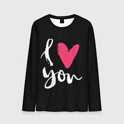 Лонгслив мужской Valentines Day, I Iove you, цвет: 3D-принт