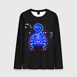 Лонгслив мужской Космический Скорпион, цвет: 3D-принт