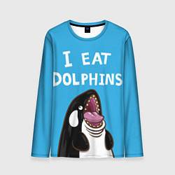 Лонгслив мужской I eat dolphins, цвет: 3D-принт