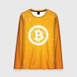 Лонгслив мужской Bitcoin Orange, цвет: 3D-принт