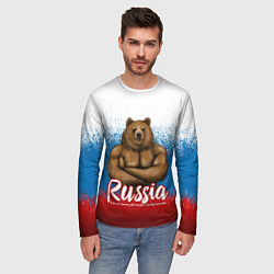 Лонгслив мужской Russian Bear, цвет: 3D-принт — фото 2