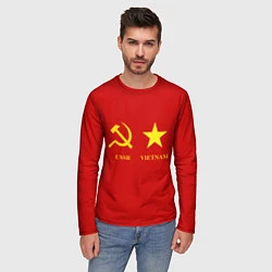 Лонгслив мужской СССР и Вьетнам, цвет: 3D-принт — фото 2