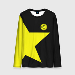 Лонгслив мужской FC Borussia Dortmund: Star, цвет: 3D-принт