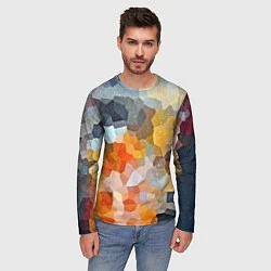 Лонгслив мужской Мозаика в блеске, цвет: 3D-принт — фото 2