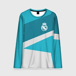 Лонгслив мужской FC Real Madrid: Sport Geometry, цвет: 3D-принт