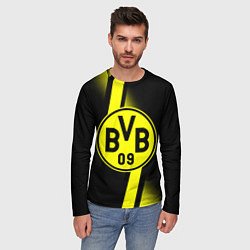 Лонгслив мужской FC Borussia Dortmund: Storm, цвет: 3D-принт — фото 2