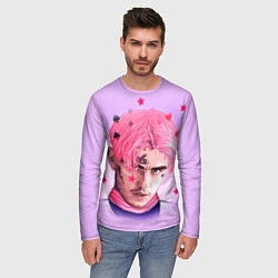 Лонгслив мужской Lil Peep: Pink Edition, цвет: 3D-принт — фото 2