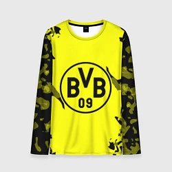 Лонгслив мужской FC Borussia Dortmund: Yellow & Black, цвет: 3D-принт