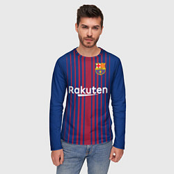 Лонгслив мужской FC Barcelona: Iniesta 17/18, цвет: 3D-принт — фото 2