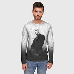 Лонгслив мужской Хаски: Геометрия, цвет: 3D-принт — фото 2