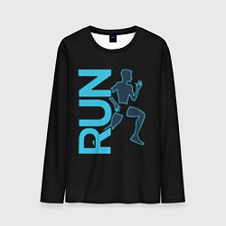 Лонгслив мужской RUN: Black Style, цвет: 3D-принт