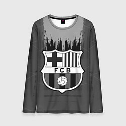Лонгслив мужской FC Barcelona: Grey Abstract, цвет: 3D-принт