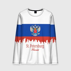 Лонгслив мужской St. Petersburg: Russia, цвет: 3D-принт