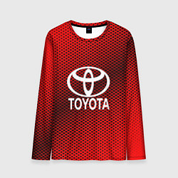 Лонгслив мужской Toyota: Red Carbon, цвет: 3D-принт