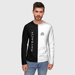 Лонгслив мужской Maybach: B&W, цвет: 3D-принт — фото 2