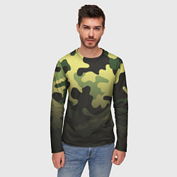 Лонгслив мужской Военный камуфляж, цвет: 3D-принт — фото 2