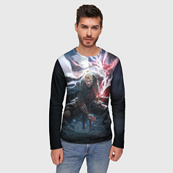 Лонгслив мужской Японский ниндзя, цвет: 3D-принт — фото 2