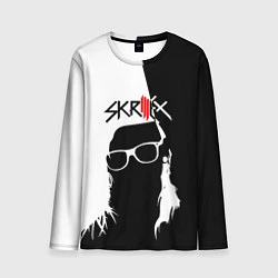 Лонгслив мужской Skrillex: Black & White, цвет: 3D-принт