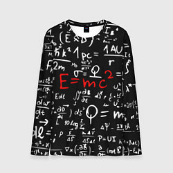 Лонгслив мужской E=mc2: Black Style, цвет: 3D-принт