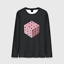 Лонгслив мужской Black Pink Cube, цвет: 3D-принт