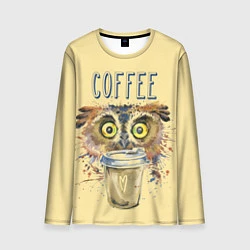 Лонгслив мужской Owls like coffee, цвет: 3D-принт