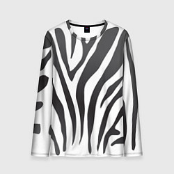 Лонгслив мужской Африканская зебра, цвет: 3D-принт