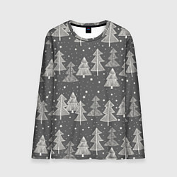 Мужской лонгслив Grey Christmas Trees